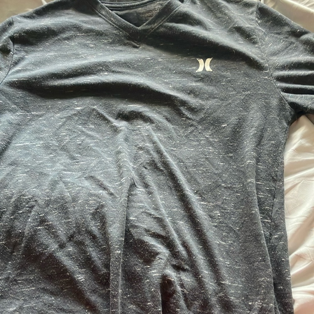 Hurley Gray Short Sleeve Tee Classic Crew Neck